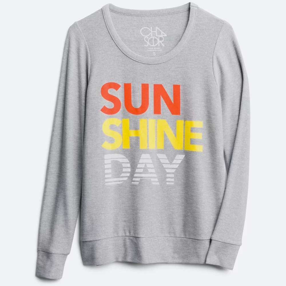 Leisa Sunshine Day Graphic Cozy Knit Top